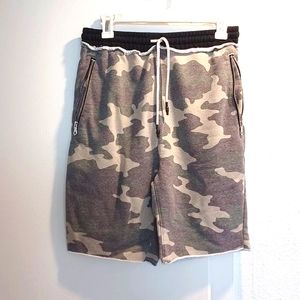 JAYWALKER Men Cutoff Jogger Shorts Summer Camo Casual Size: S